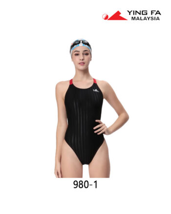 Women Stripe Shark-Skin Swimsuit 980-1 | YingFa Ventures Malaysia