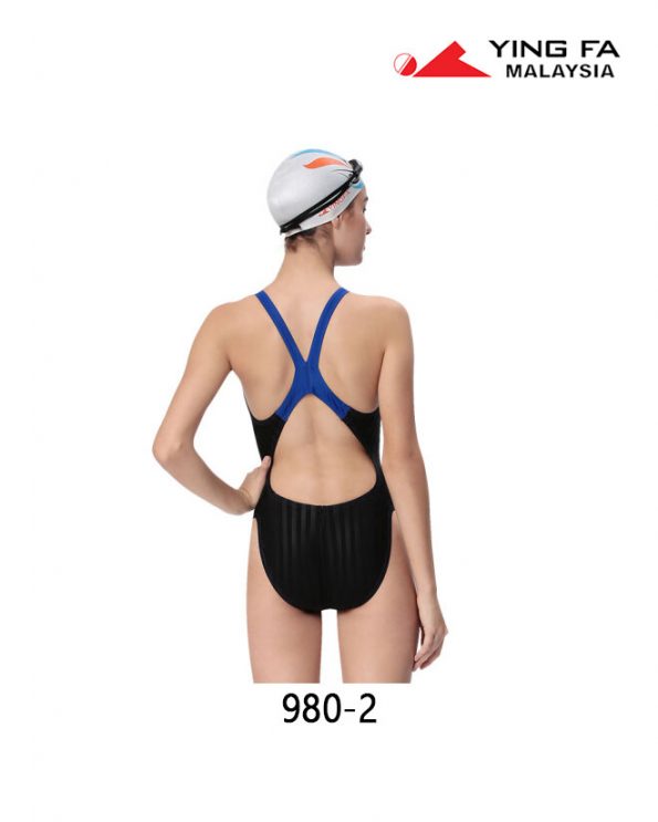 Women Stripe Shark-Skin Swimsuit 980-2 | YingFa Ventures Malaysia