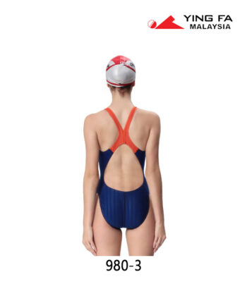 Women Stripe Shark-Skin Swimsuit 980-3 | YingFa Ventures Malaysia